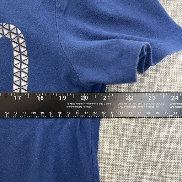 William Rast Shirt Mens Large LEGEND Graphic Geometric Blue Grey White - Picture 4 of 12